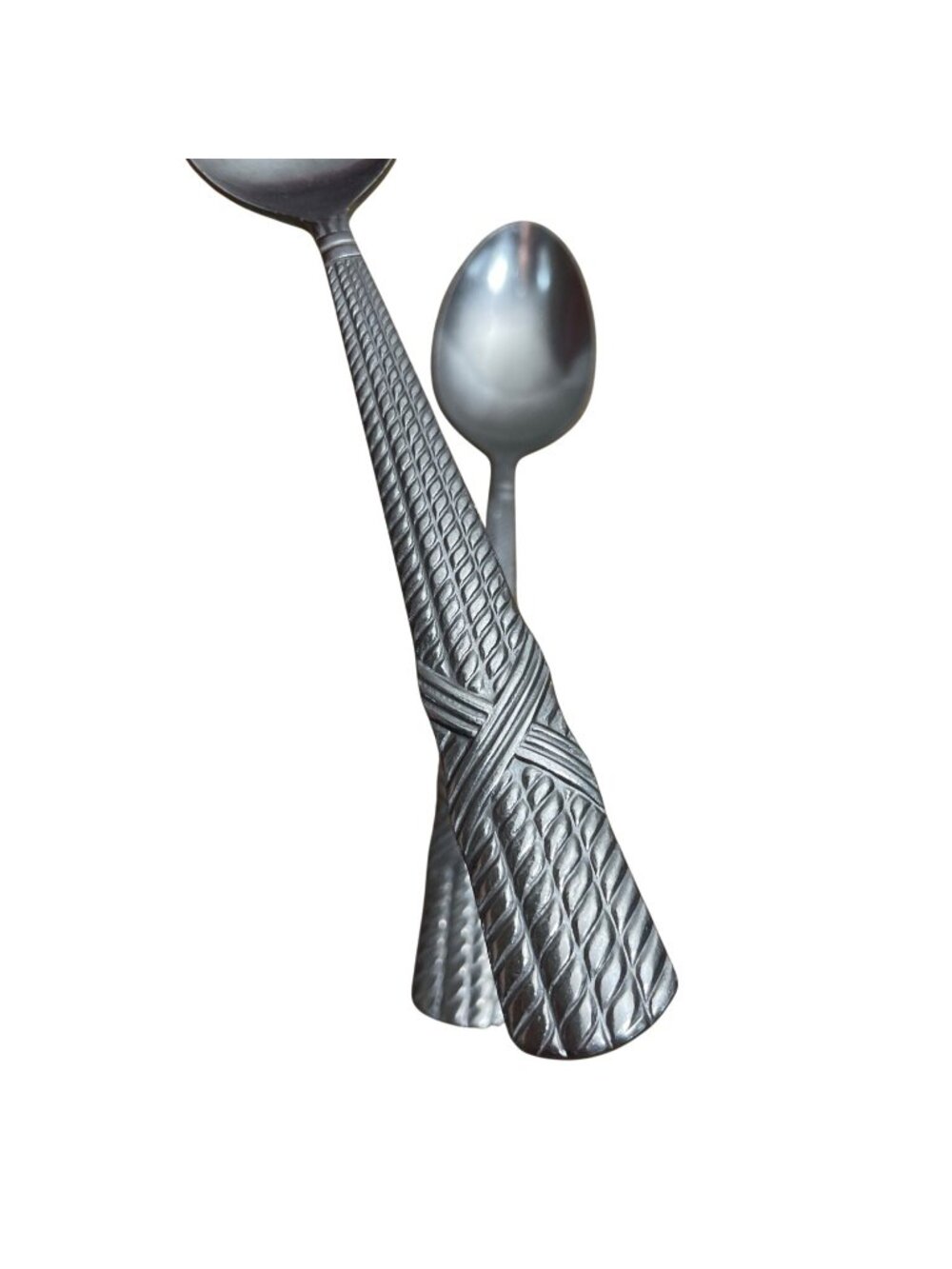 Farberware FRW56 Pattern 2 Teaspoons Dinner Spoons Stainless Flatware Rope w X